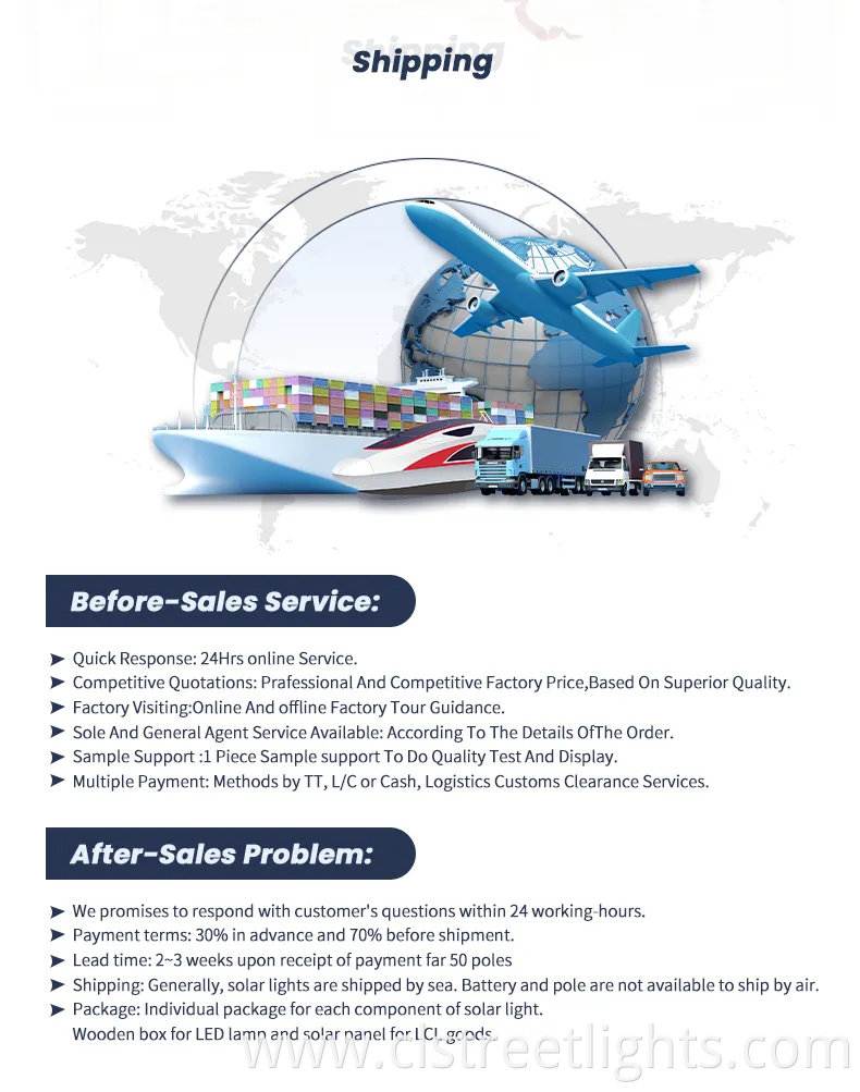 Solar Panel Aluminum Waterproof IP66 LED Outdoor Split Type Solar Street Light